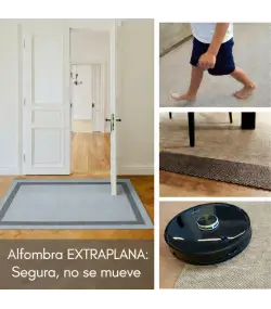 Alfombra vinilica de Tejido Trenzado de Alta Gama Lavable Antideslizante Alfombra Resistentes para Salon Cocina baño Pasillo